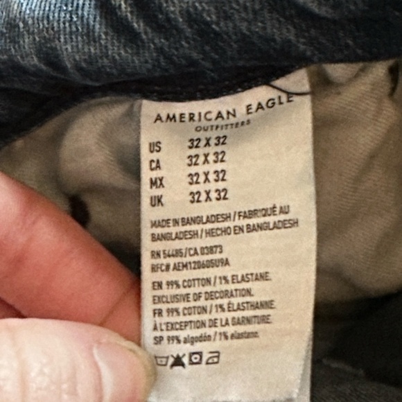 American Eagle Men's Blue Jeans Slim Straight Next Level Flex 32x32 - Picture 8 of 8